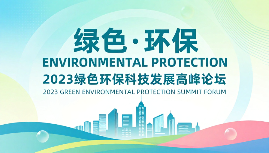 绿色科技融合·现代环保峰会海报设计