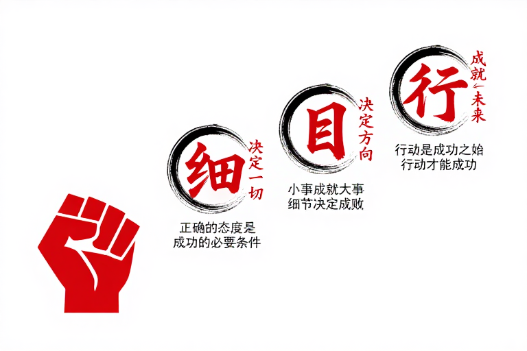 成功之道：态度细节目标行动并重