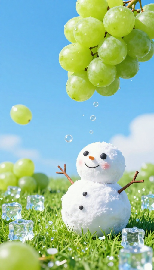 赛格朋克与多巴胺:青提雪人的夏日狂欢