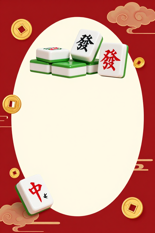 五福临门 红色喜庆麻将吉祥图
