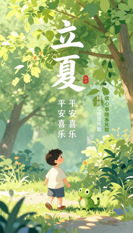 立夏安康：蝉鸣蛙声伴好运，春风绿荫护幸福