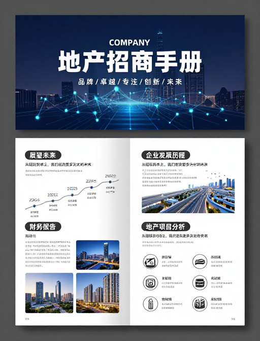 现代商务地产招商手册科技感设计