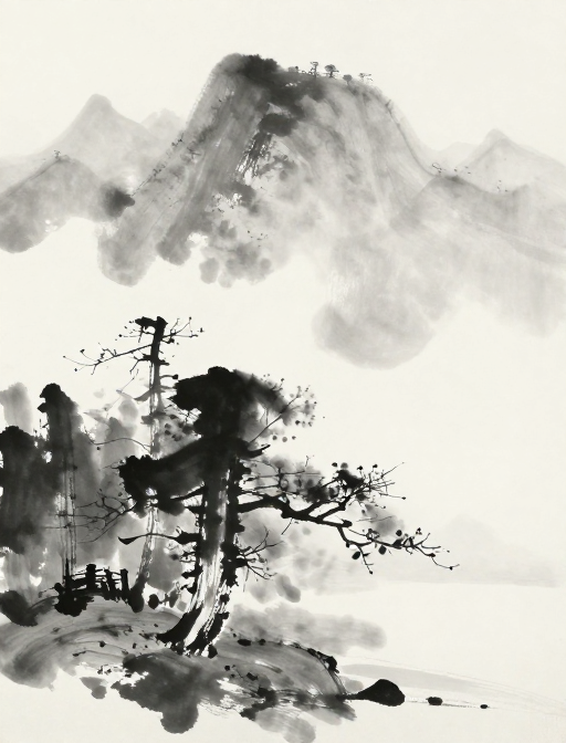 朦胧山水:东山魁夷式水墨意境