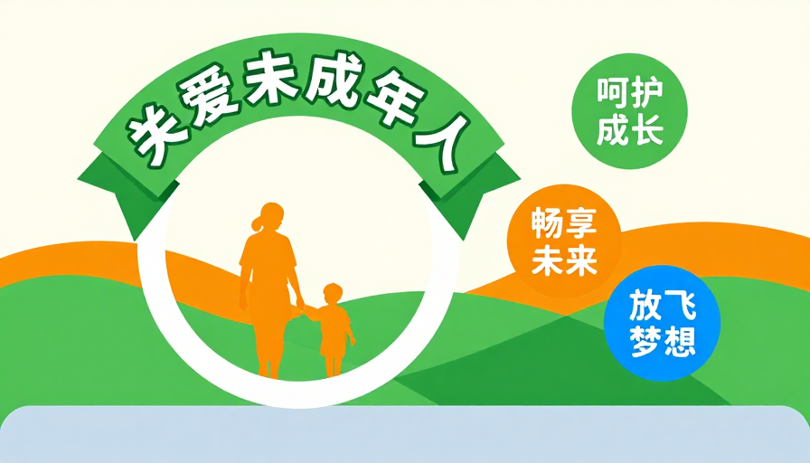 成长陪伴：简约风格公益海报设计