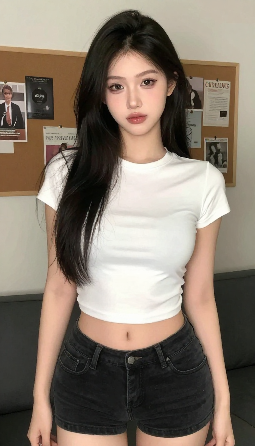 美式漫画风格美女肖像插画