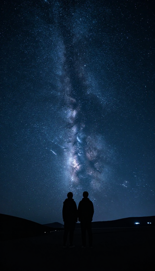 星空流星雨中寄相思的梦幻画面