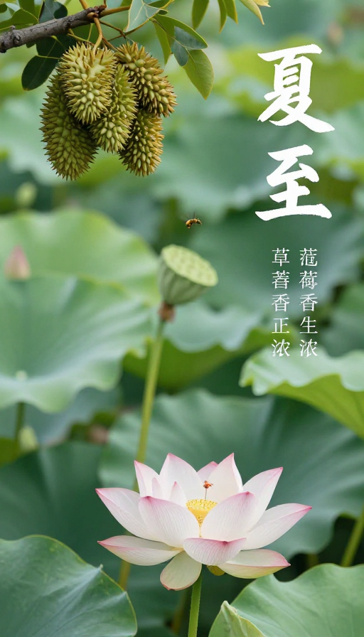 夏至荷塘诗意:榴花蝉韵迎薰风