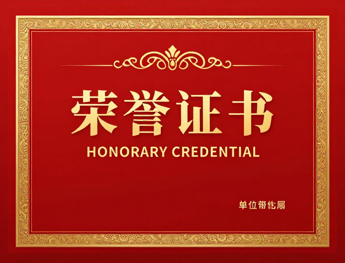 典雅中式荣誉证书封面设计