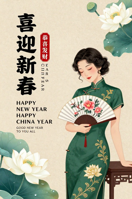新中式国风春节插画海报