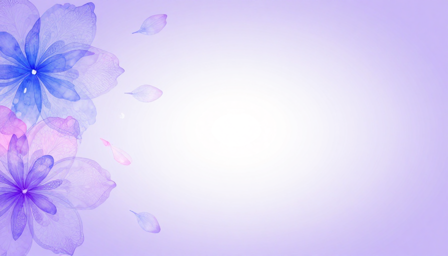 紫韵花漾:梦幻水彩与渐变光影的静谧之美