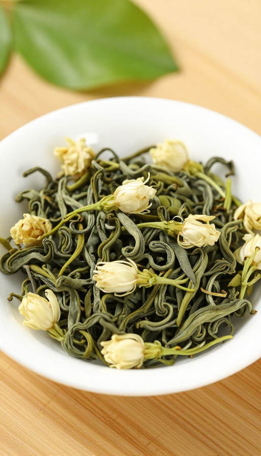 清新茉莉花茶实拍展示