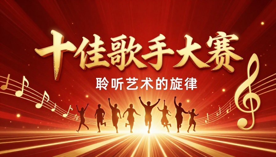 红金舞台:十佳歌手盛典艺术海报