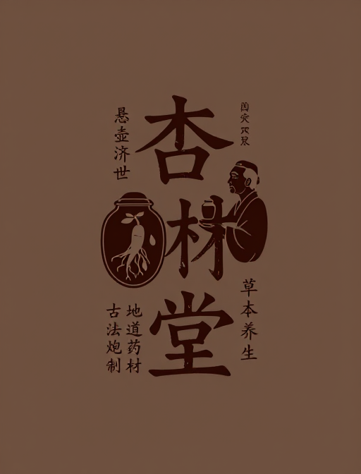 杏林堂篆书风中药品牌徽章设计