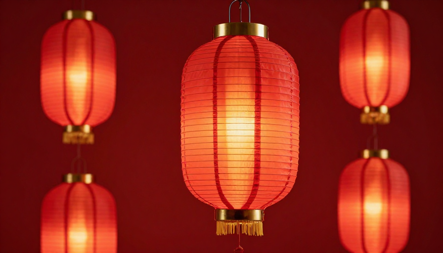 暖光红灯笼映春节:中式传统氛围营造