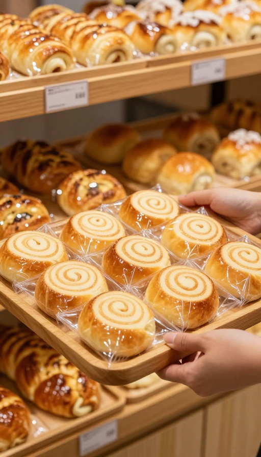 金黄酥脆奶油卷：高端烘焙摄影展示