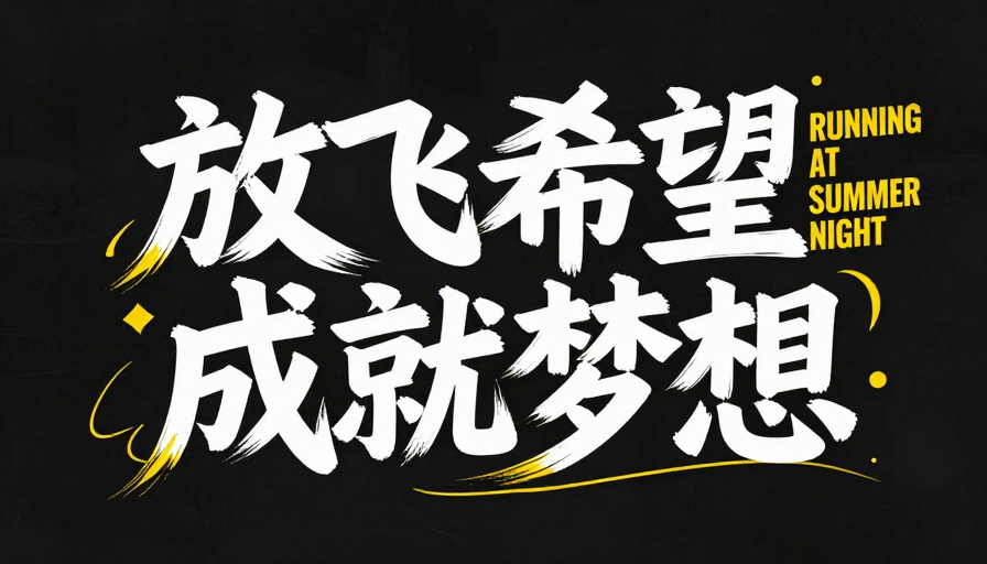 夏日运动梦想启航：艺术字体活力设计