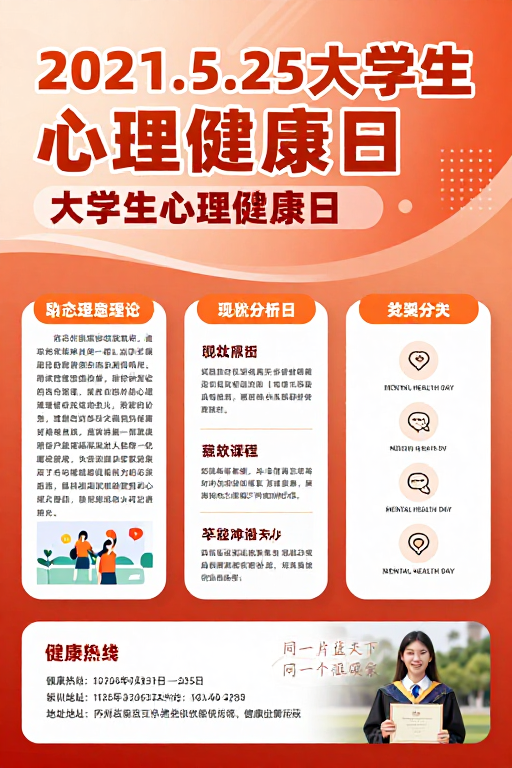 2021.5.25大学生心理健康日宣传海报设计
