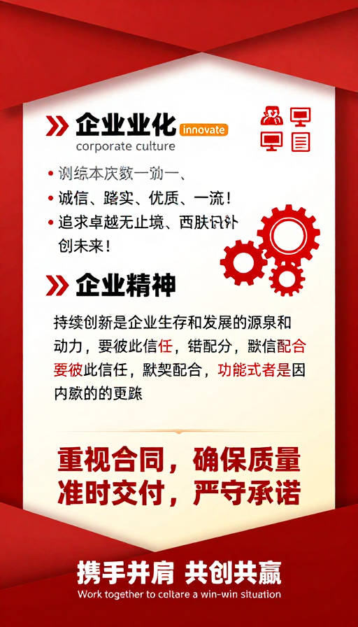 红金渐变企业文化宣传海报设计