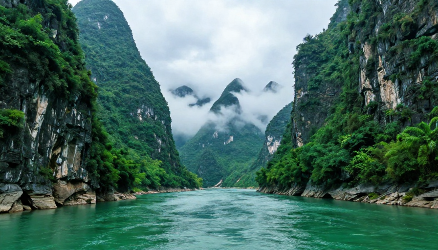 漓江峡谷:青翠山峦与静谧江流的自然交响