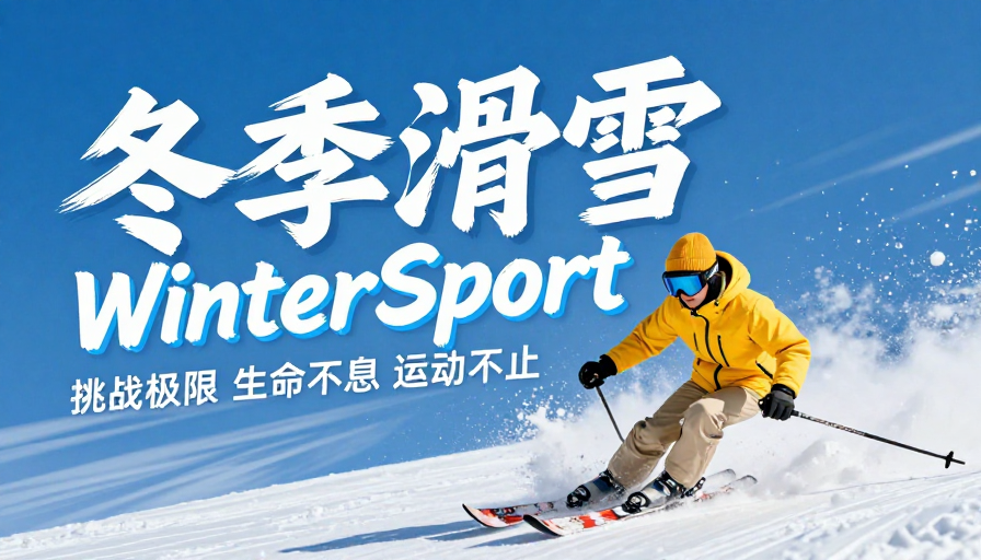 冰雪动感:冬季滑雪海报设计