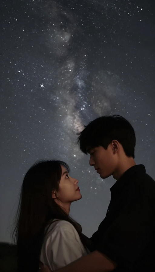 深空凝视：情侣星空下的浪漫瞬间