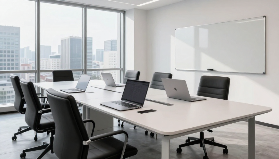 现代办公空间冷调摄影展示