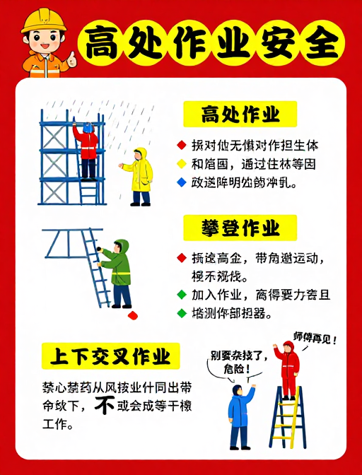 高处作业安全规范插画指南