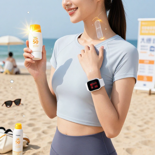 夏日晒护：8K高清模特展示防晒精华