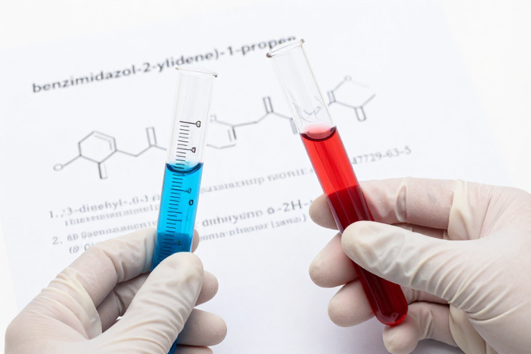 白色手套持双色离心管 化学实验高清实拍