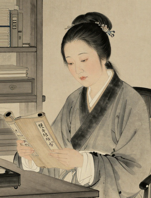 古韵书香：慈悯老中医专注翻阅医书