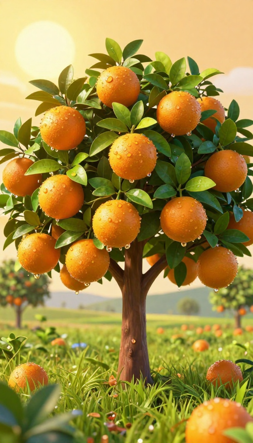 雨后金橙闪耀田野风光