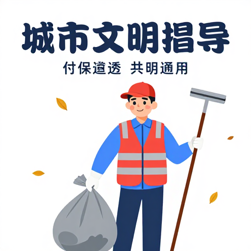 简约环保海报：环卫工人的温暖守护