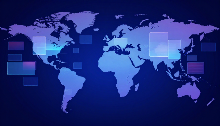 深蓝科技:未来互联抽象地图背景图