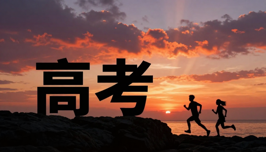 高考励志·日落剪影：冲破云霄的追梦之旅