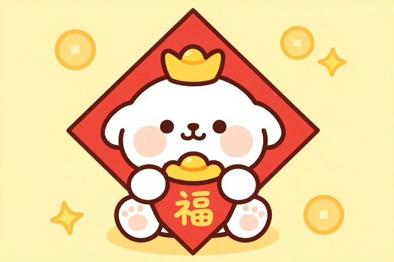 福星高照祥瑞降临，传统贺岁风格