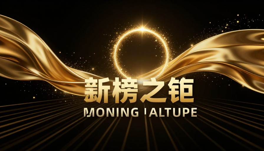 金色流光光环的科技奢华视觉设计