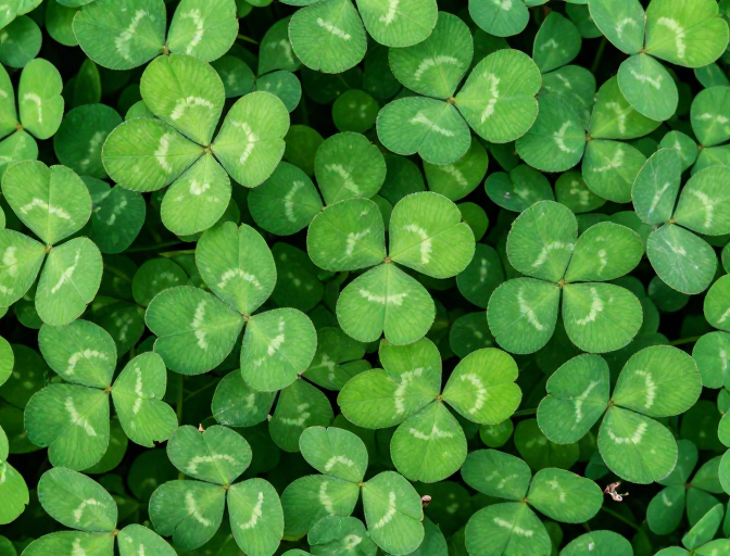 清新绿调三叶草生态高清实拍