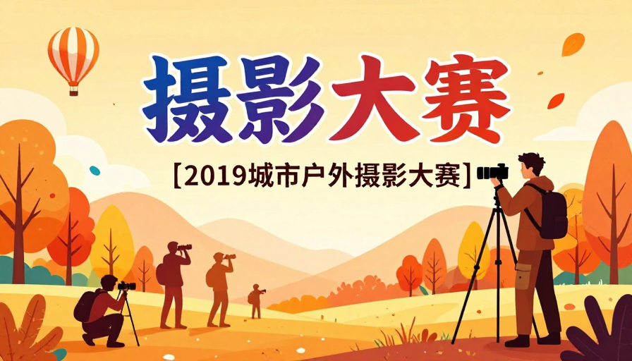 秋日活力：水墨风户外摄影大赛宣传海报