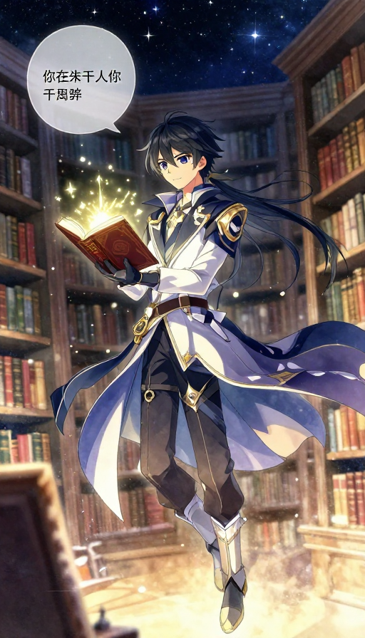 星空魔法书幻想:日系二次元赛璐璐插画
