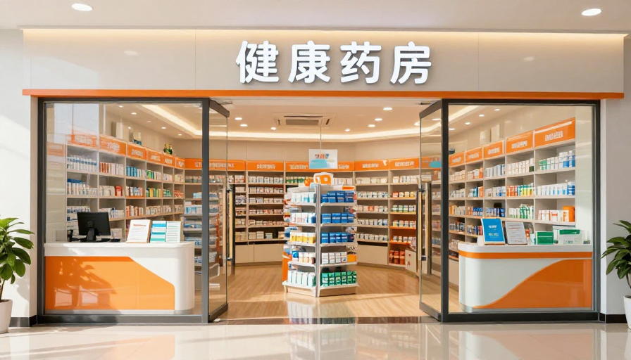 现代健康药房高清全景摄影