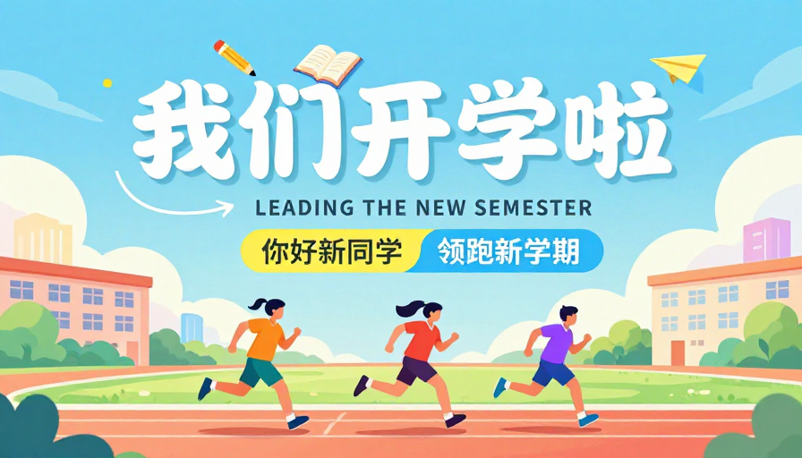 活力开学:轻盈插画引领新学期