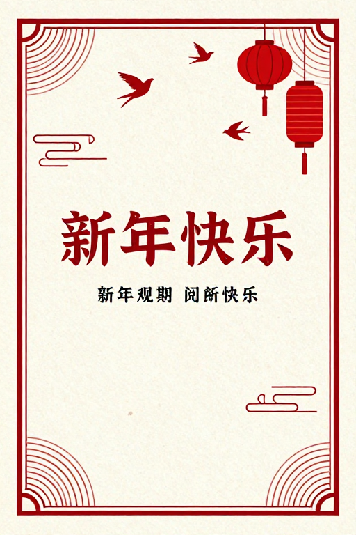 喜庆中式传统红色氛围海报设计