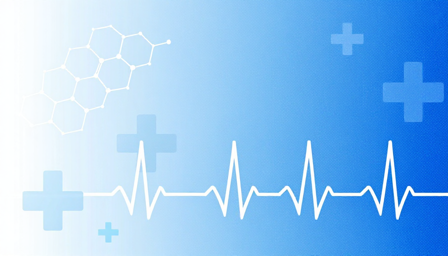 科技医疗蓝白渐变背景 清新简约设计