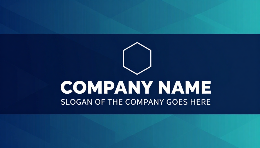 深蓝科技风企业宣传图：现代几何设计展现专业与可靠