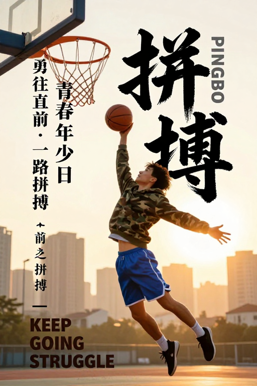 青春热血运动海报：拼搏瞬间的视觉呈现