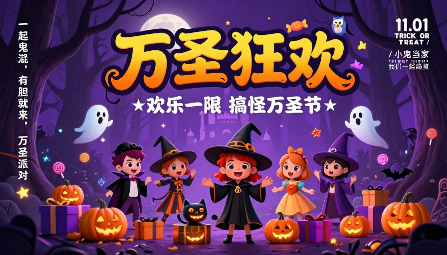 万圣节梦幻狂欢：童话与奇幻交织的欢乐庆典