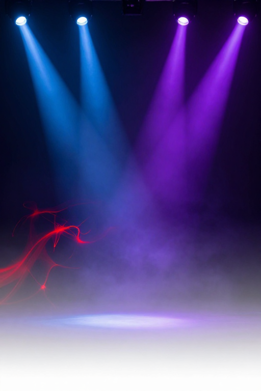 蓝紫光影：神秘科技氛围背景