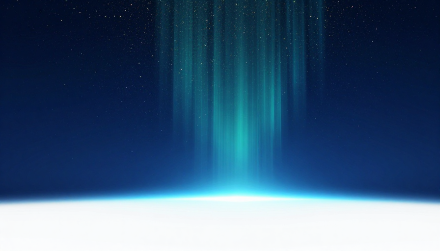 深邃宇宙星空背景，金色星尘与极光光束交织