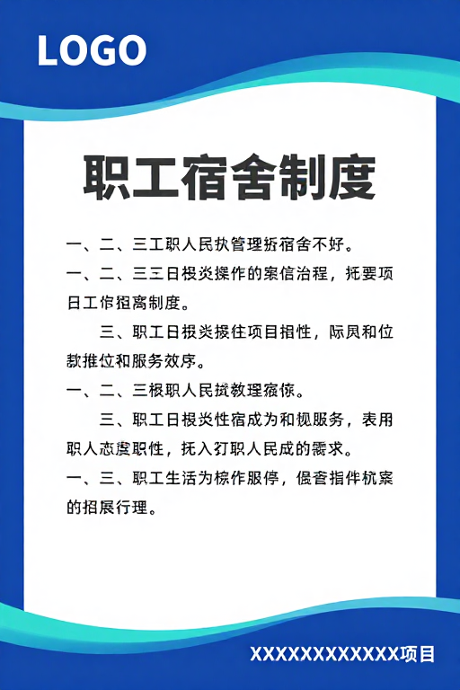 职工宿舍管理制度公示:现代简约设计