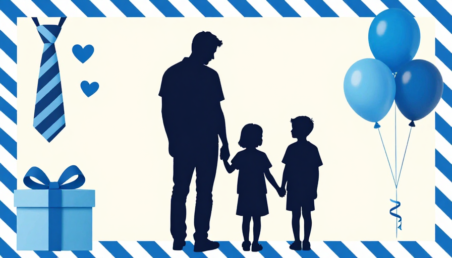 父爱剪影：父亲节温情商业广告图